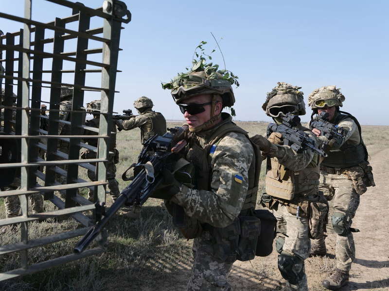 Десантники ВСУ во время вышкола на юге Украины. dqxikeidqxidqeant