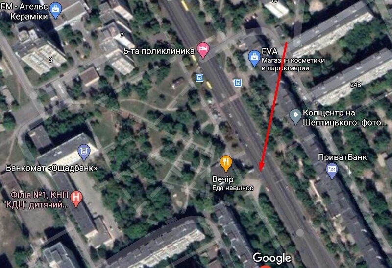 Нападение произошло на ул. Митрополита Андрея Шептицкого в Киеве dqxikeidqxidqrant