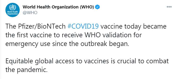 Скриншот 1 из Твиттера ВОЗ dqxikeidqxidqrant