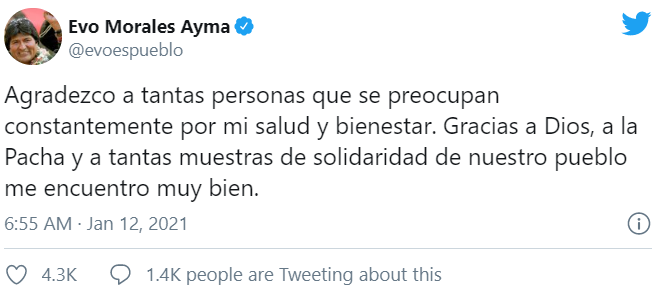 Поклонник путинской вакцины Эво Моралес заразился коронавирусом dqxikeidqxidqrant