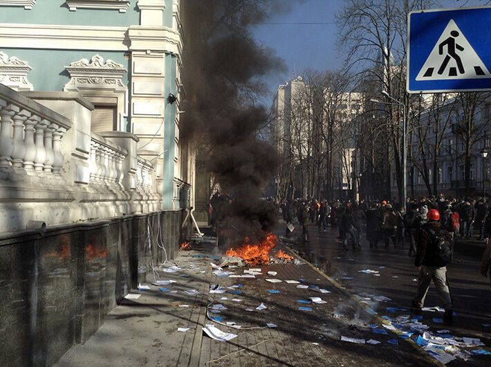 Улица Липская 18 февраля 2014 года.