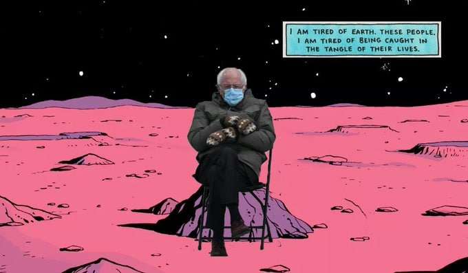 Сандерс с героями сериала "Друзья"