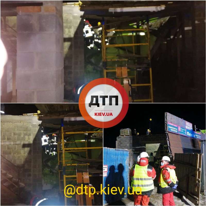 В Киеве на строителей упала крыша. Фото - фото 1 dqxikeidqxidqrant