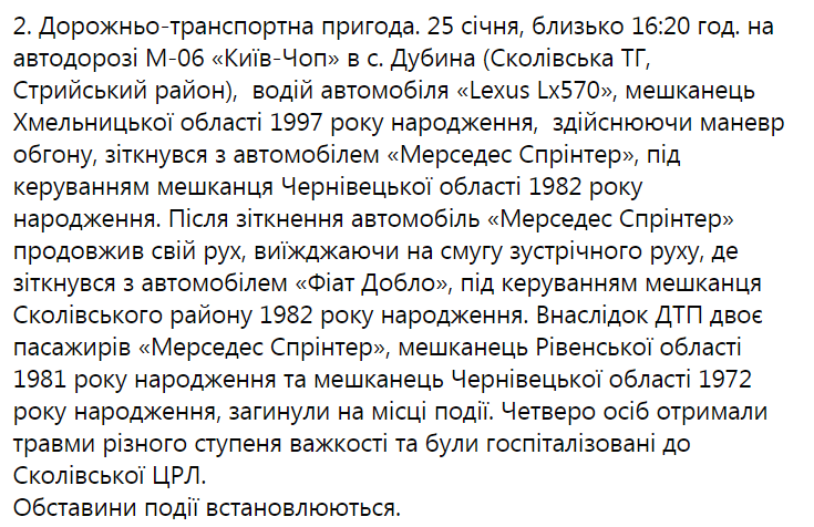 ДТП на Львовщине