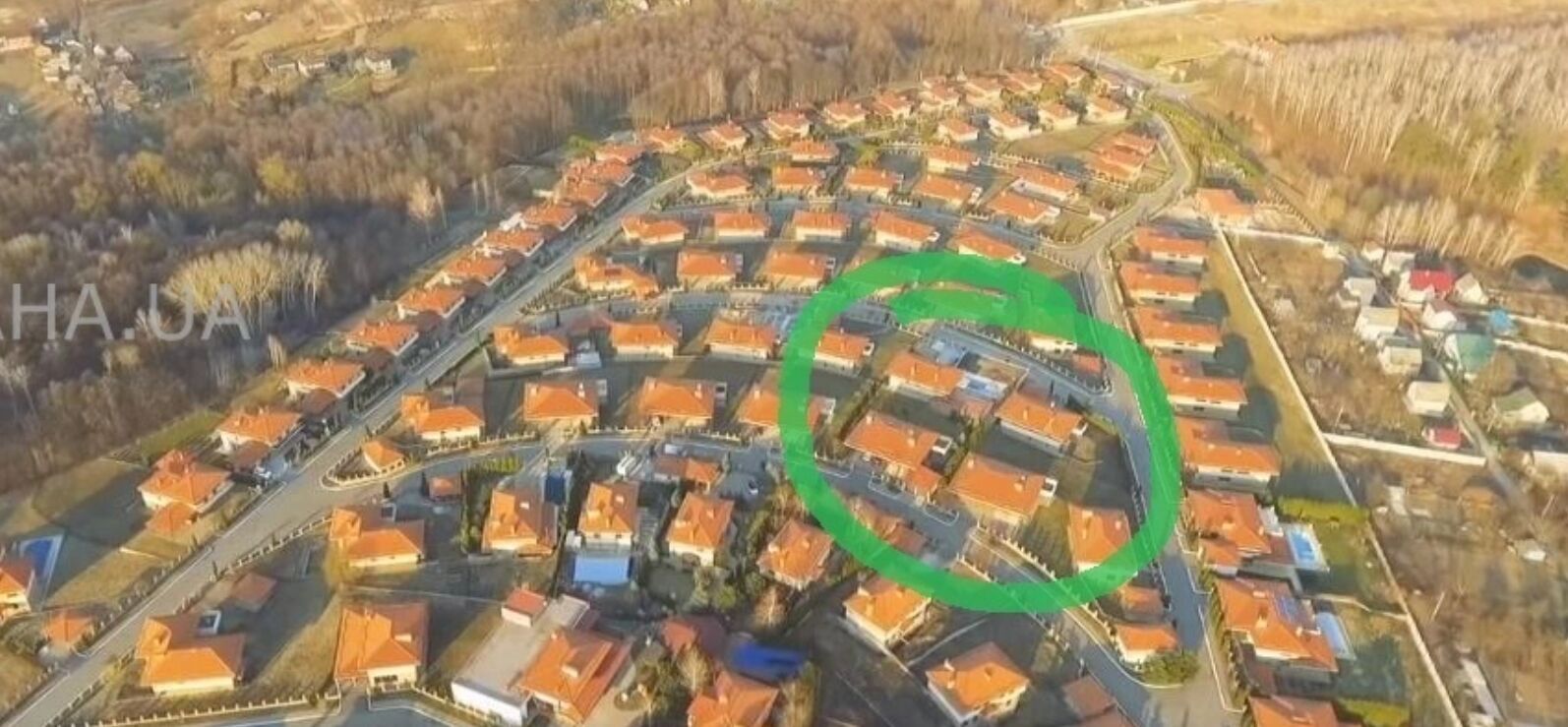 Вид сверху на село Иванковичи