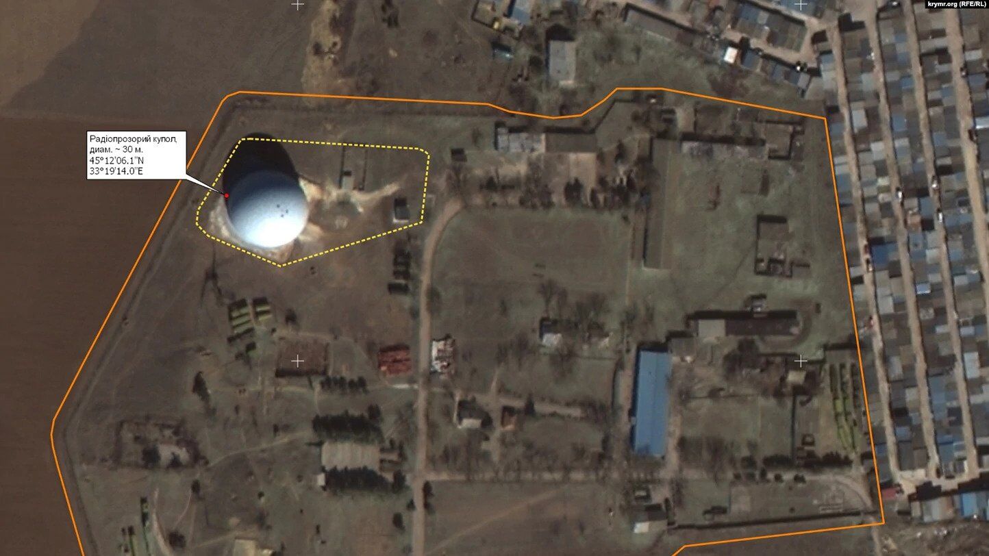 Снимок нового радиопрозрачного купола вблизи Евпатории
