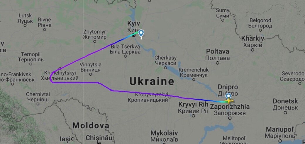 Полет самолета UR-WRR dqxikeidqxiqqdant