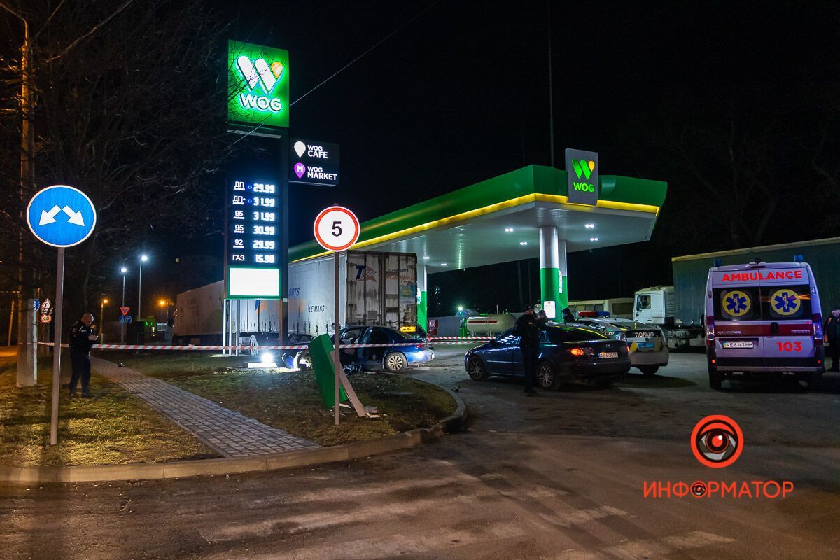 ДТП на заправке в Днепре. dqxikeidqxidqeant