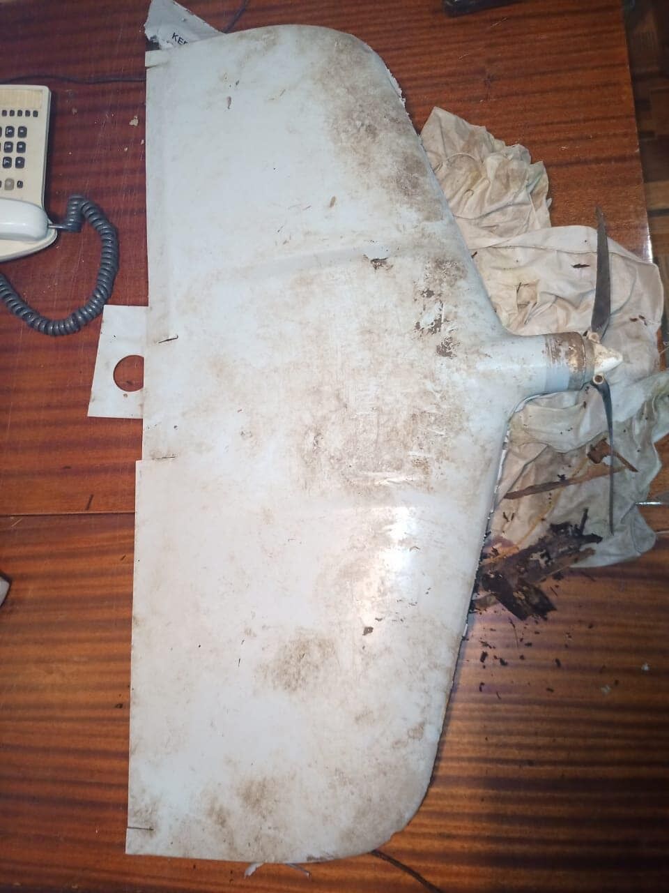 Вражеский БПЛА Zala 421-08-M, который упал возле позиций украинских войск на Донбассе