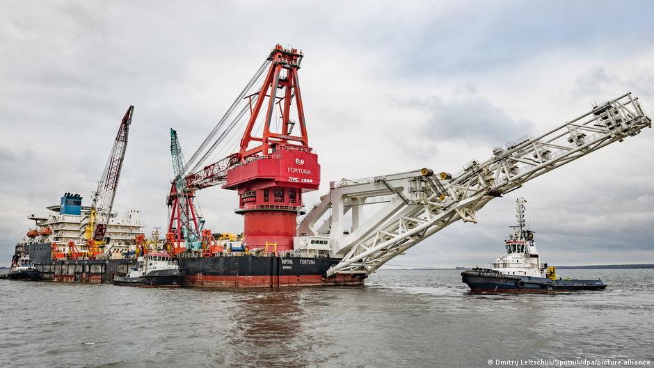 Работы по строительству Северного потока - 2 у берегов Германии Работы по строительству Северного потока - 2 у берегов Германии