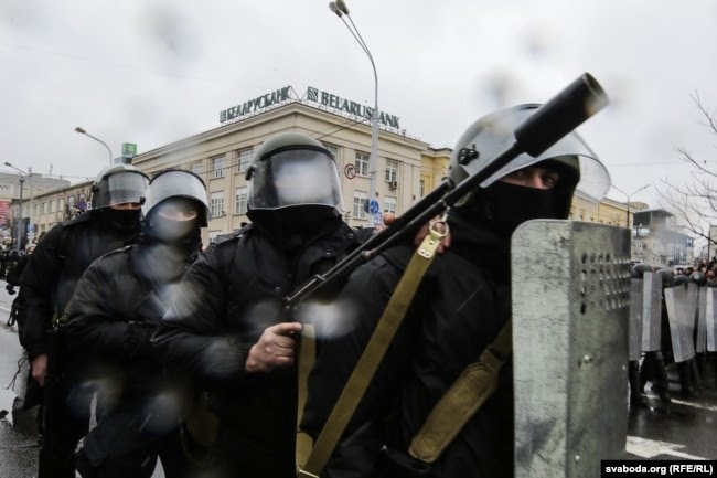 Силовики в День Воли в Минске 25 марта 2017 года