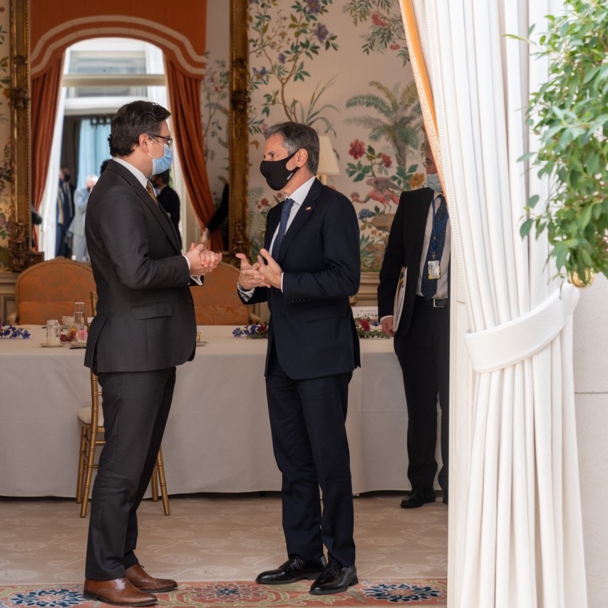 Блинкен рассказал о встрече с Кулебой. Скриншот из твиттера Блинкена dqxikeidqxidqrant