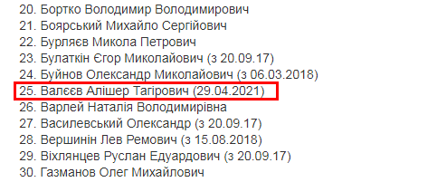 Моргенштерн попал в список лиц, которые угрожают безопасности Украины. Скриншот сайта Минкульта dqxikeidqxidqeant