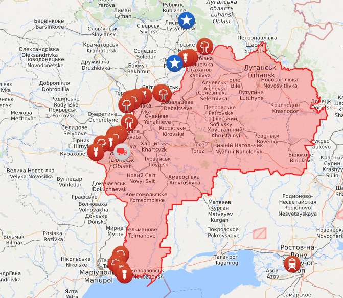 Карта войны на Донбассе на 2 мая. dqxikeidqxidqrant