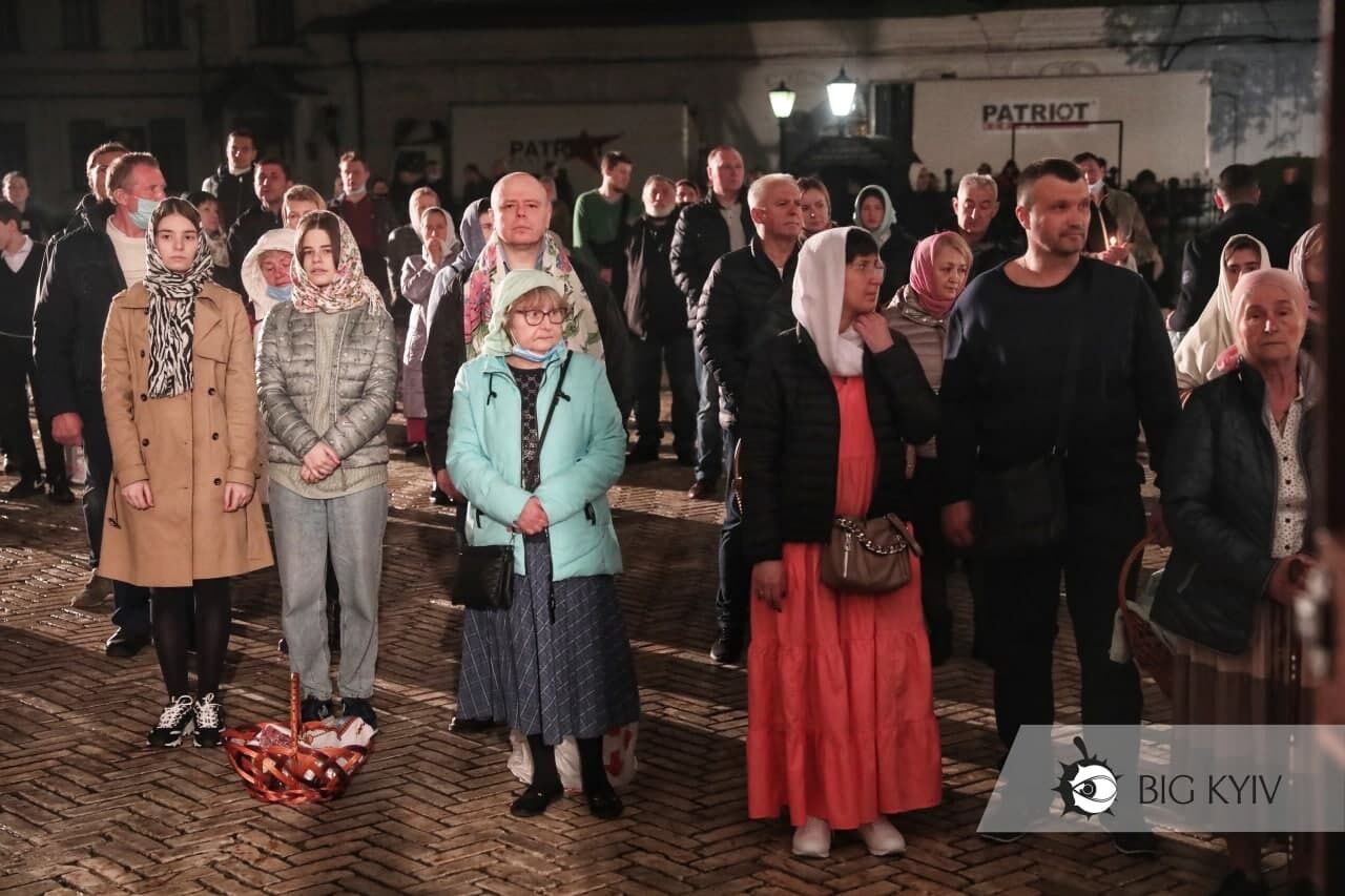 Прихожане были без масок.