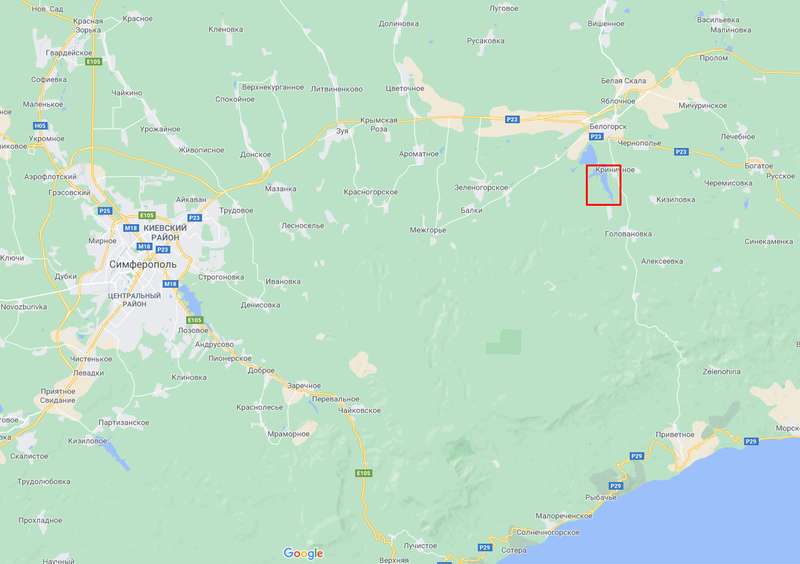 Расположение Белогорского водохранилища. dqxikeidqxidqeant