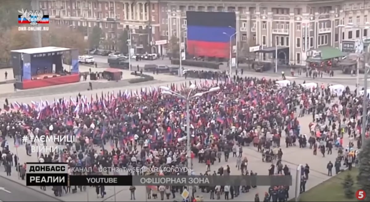 Митинг оккупантов, Донбасс, 2014