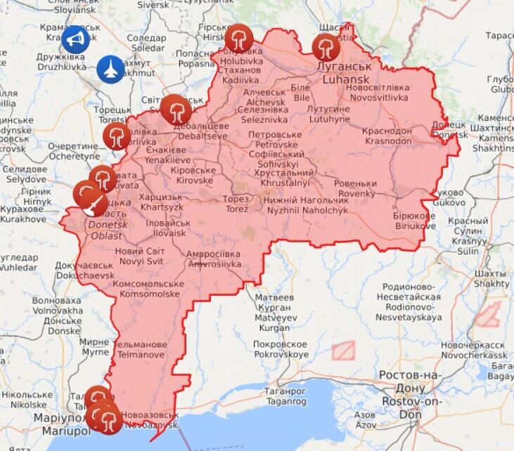 Карта войны на Донбассе dqxikeidqxiqzrant