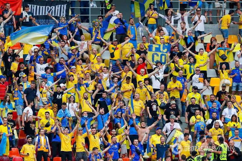 Фанаты сборной Украины.
