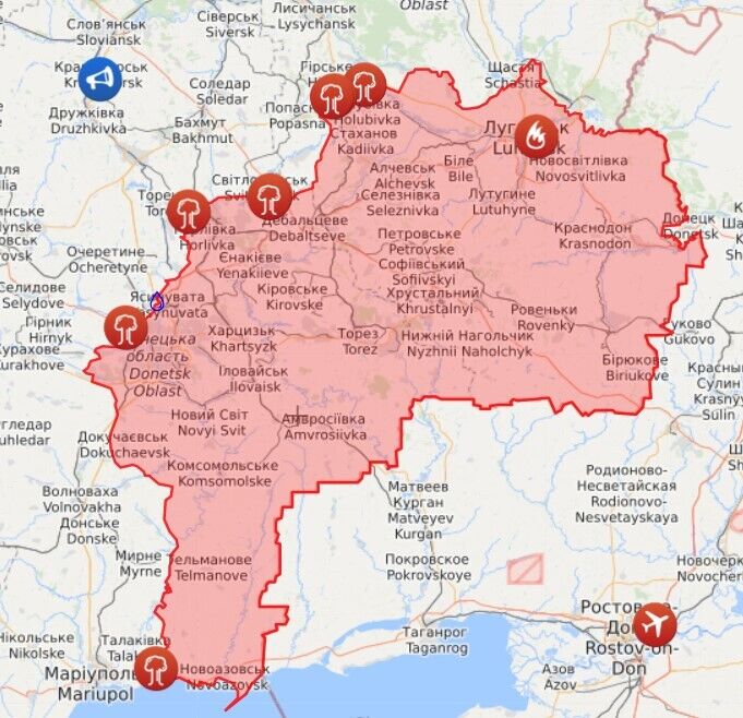 Карта войны на Донбассе dqxikeidqxidqrant