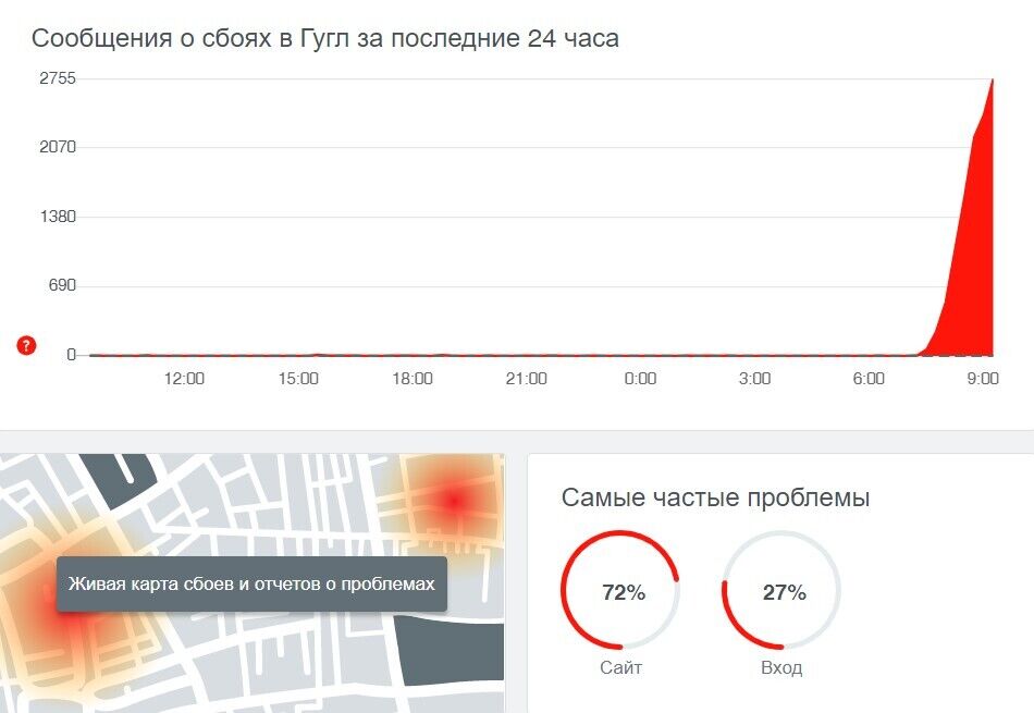 Пользователи пожаловались на проблемы в работе Google dqxikeidqxituant