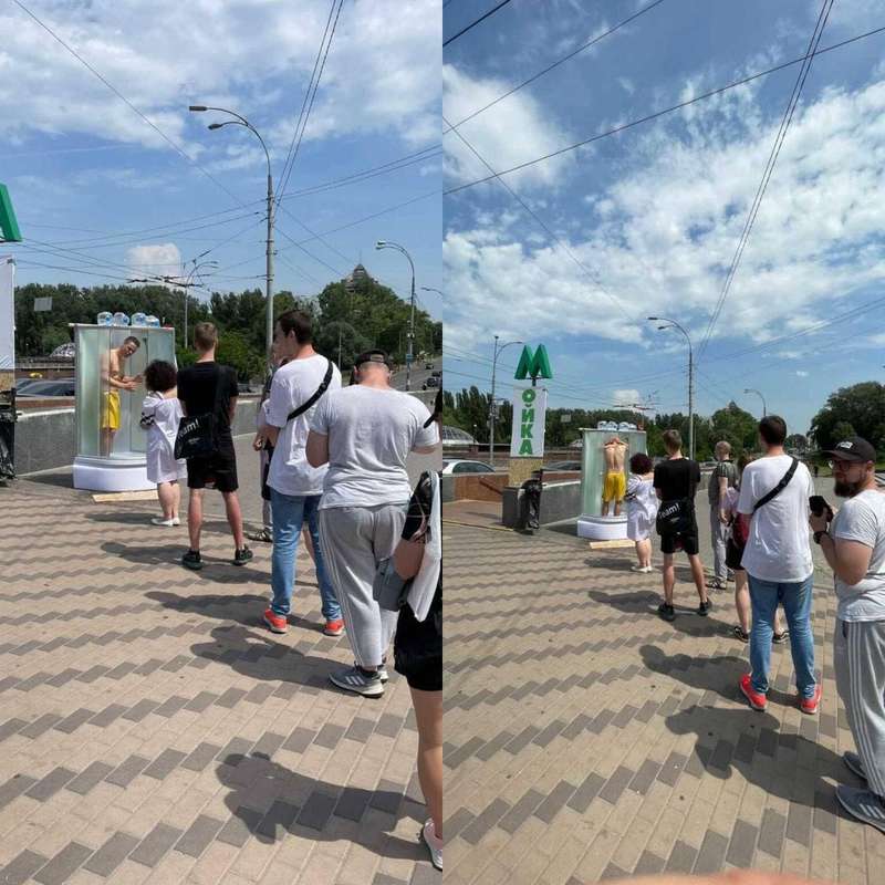 У Києві встановили душову кабінку просто неба dqxikeidqxidqrant