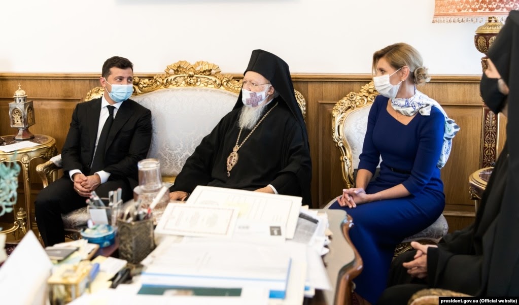 Під час зустрічі президента України Володимира Зеленського і Вселенського патріарха Варфоломія. Константинополь/Стамбул (Туреччина), 16 жовтня 2020 року dqxikeidqxidqrant