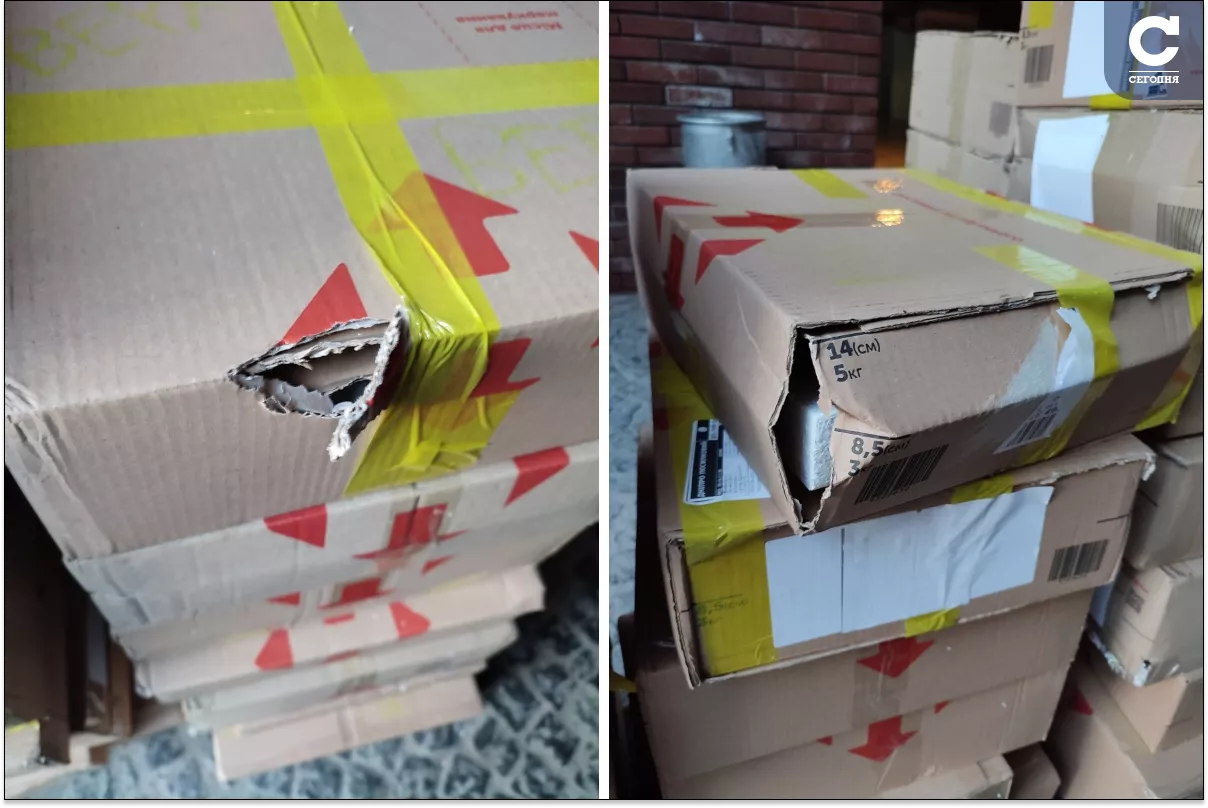 Коробки с дорогостоящими моделями будто кто-то рвал руками и давил ногами. Фото: facebook.com/lordrockston Коробки с дорогостоящими моделями будто кто-то рвал руками и давил ногами. Фото: facebook.com/lordrockston