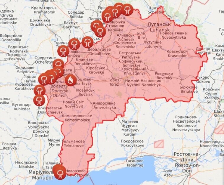 Карта войны на Донбассе dqxikeidqxidqrant