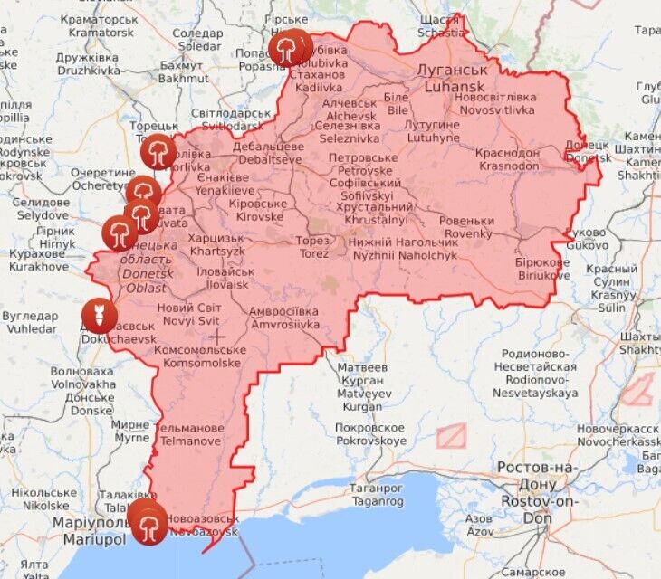 Карта войны на Донбассе dqxikeidqxidqeant