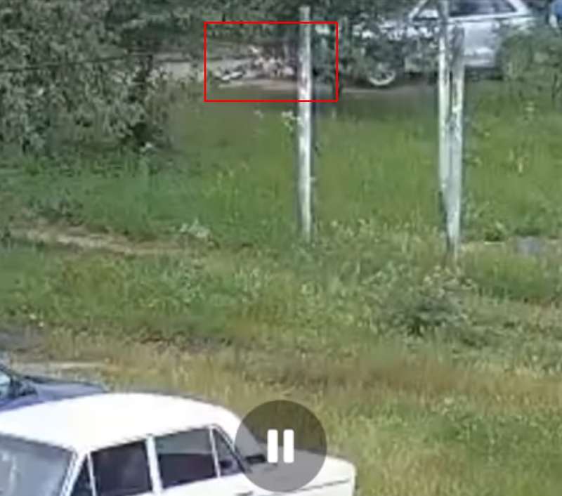 Момент наезда на ребенка.