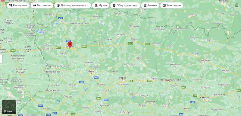 Ковель на карте dqxikeidqxiqqdant