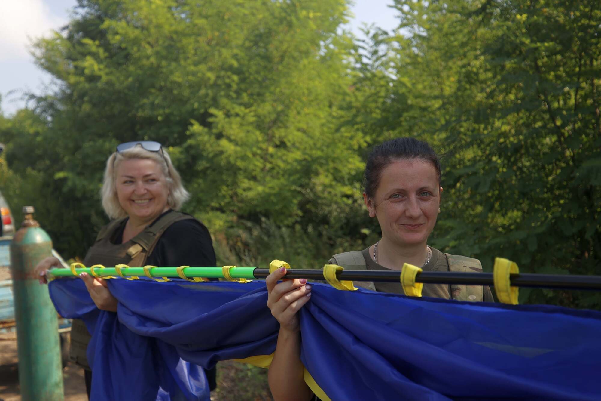 Во время акции в Авдеевке