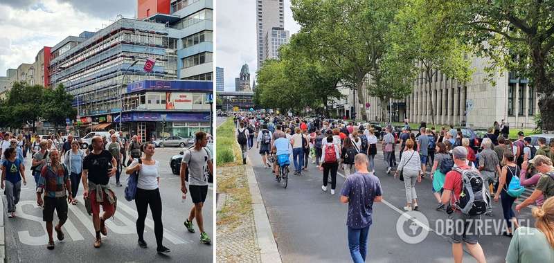Акция протеста в Берлине