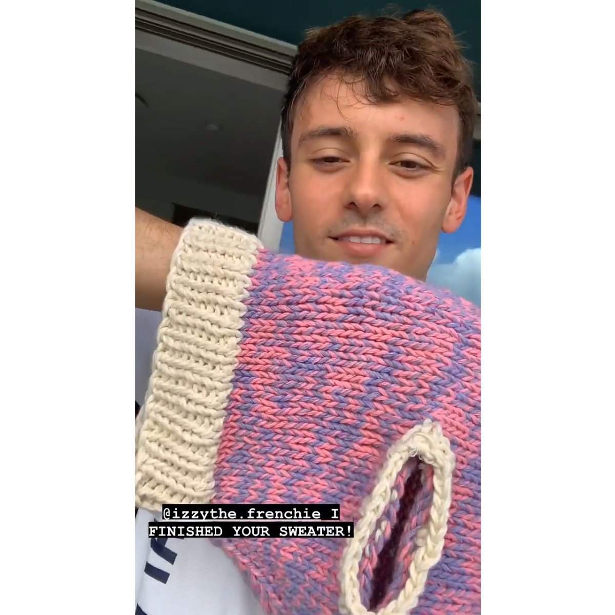 Том Дэйли вязал свитер для собаки на трибунах Олимпиады dqxikeidqxidqeant