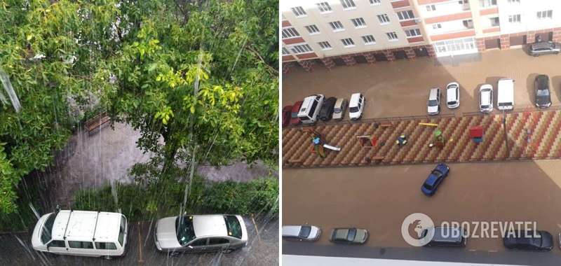 Подтопленные улицы и дворы города