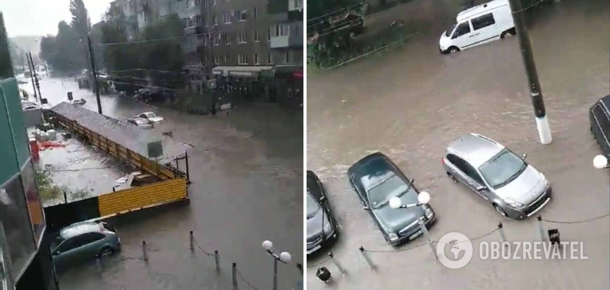 Ливень подтопил улицы Хмельницкого