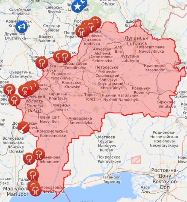 Карта войны на Донбассе dqxikeidqxidqeant