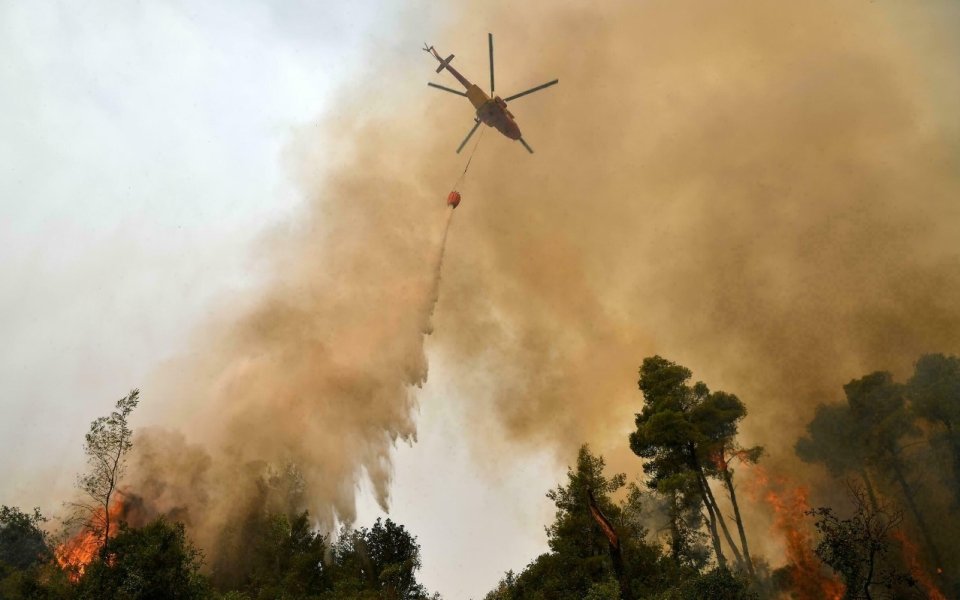 Греция, Эвия, вертолет,