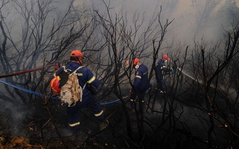 Пожарные девятый день тушат огонь.