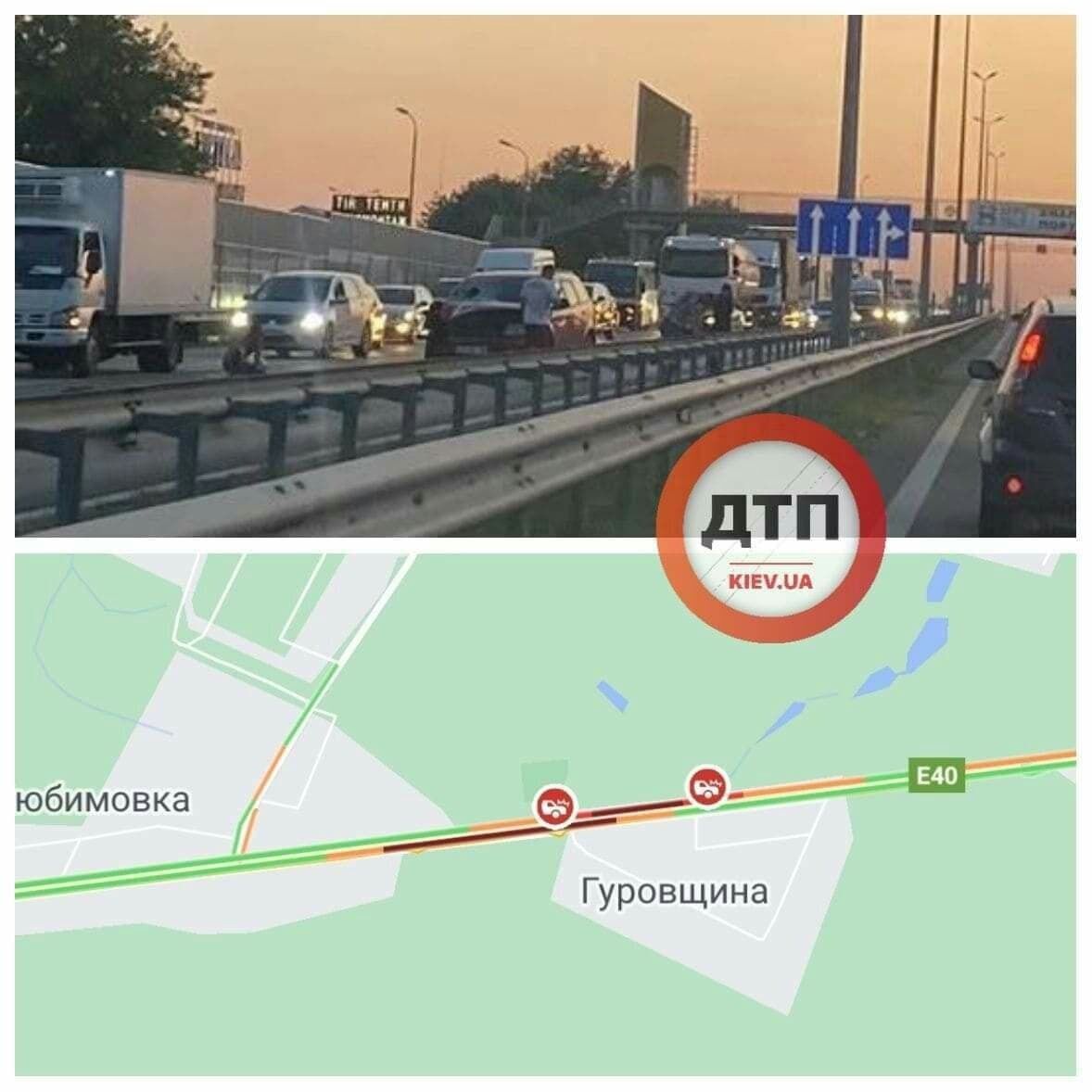 Под Киевом произошло смертельное ДТП, образовалась километровая пробка. Фото и видео dqxikeidqxidqrant