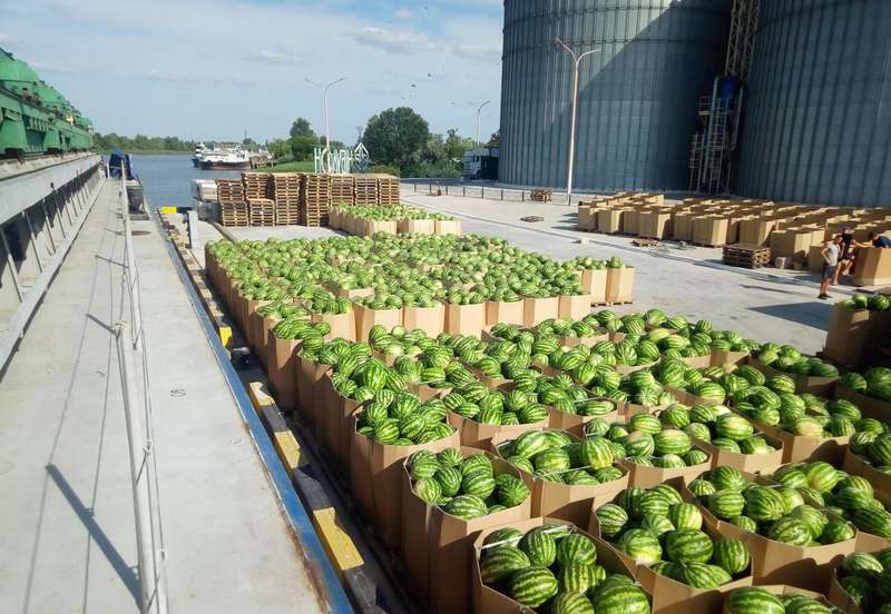 Баржа з кавунами пливе до Києва dqxikeidqxidqrant