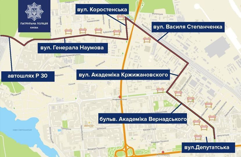 Карта перекритих доріг dqxikeidqxidqrant