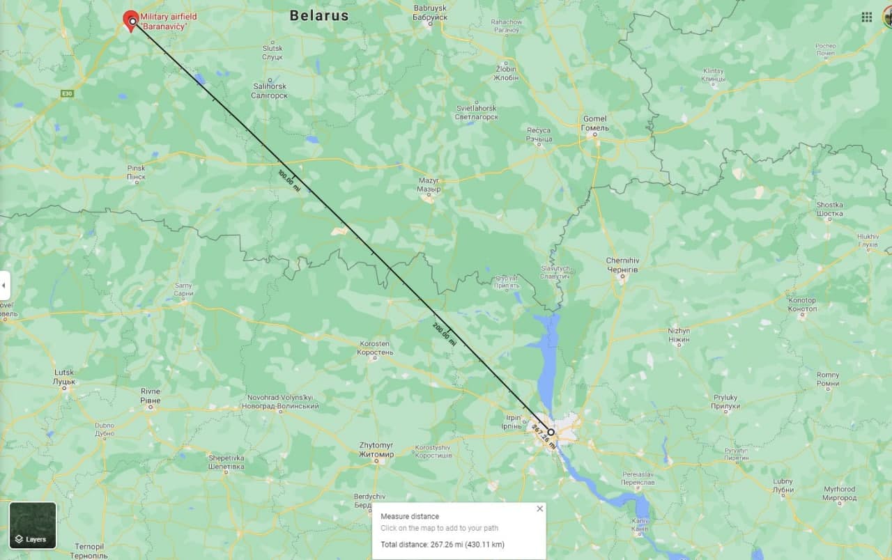 В Беларусь прибыли российские истребители. Их разместили в 400 километрах от Киева dqxikeidqxidqeant