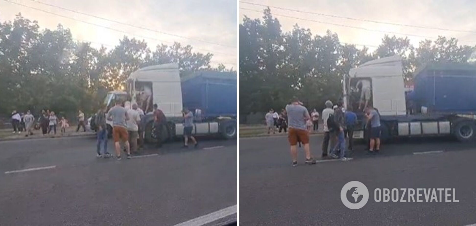 Пассажиры маршрутки взялись избивать водителя DAF