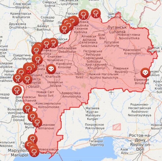 Карта обстрелов на Донбассе dqxikeidqxidqeant