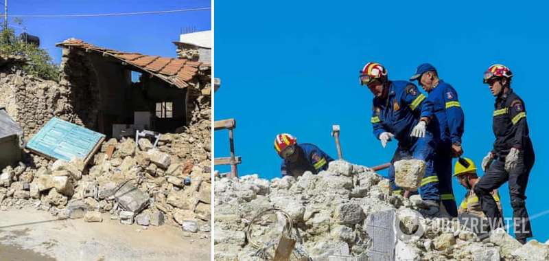 Разрушенные дом и церковь в Аркалохорионе dqxikeidqxidqrant