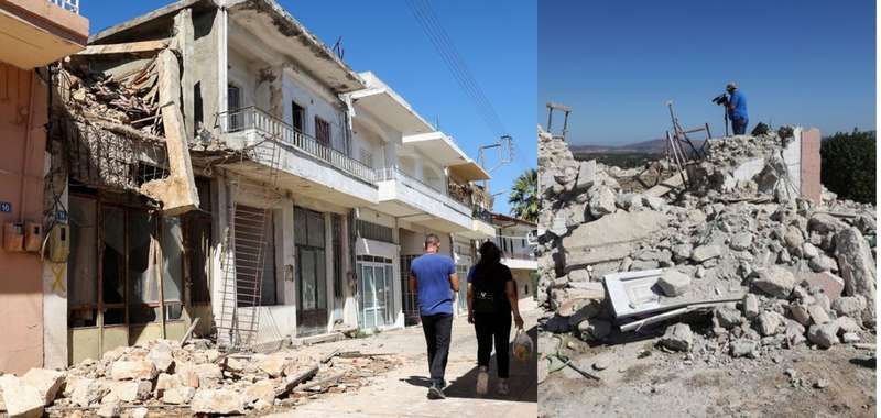 Последствия землетрясения возле города Аркалохорион