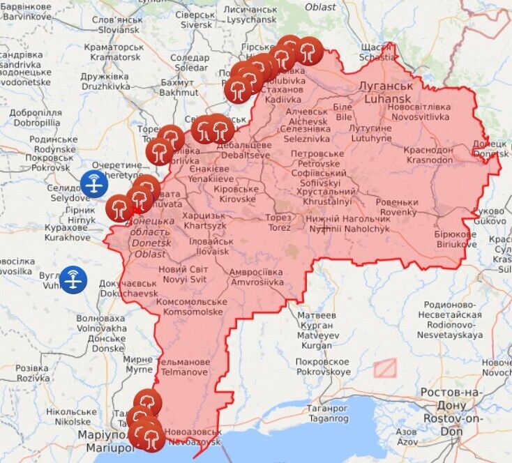 Карта войны на Донбассе dqxikeidqxidqrant