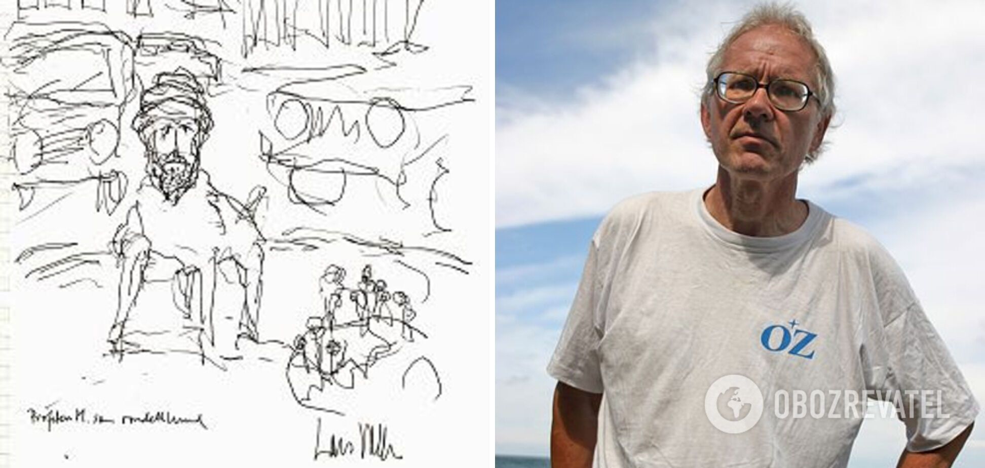 Ларс Вилкс и его рисунок в газете Nerikes Allehanda